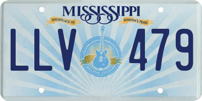 MS license plate LLV479
