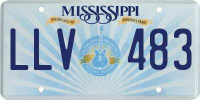 MS license plate LLV483
