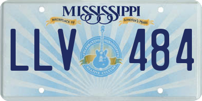 MS license plate LLV484