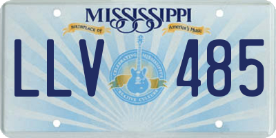 MS license plate LLV485