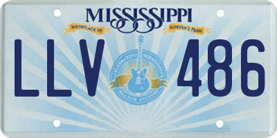 MS license plate LLV486