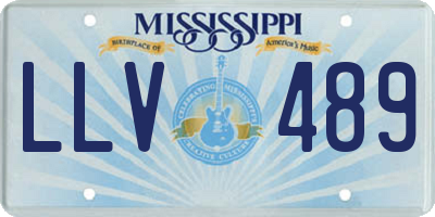 MS license plate LLV489