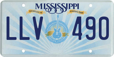 MS license plate LLV490