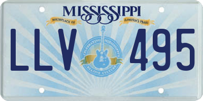 MS license plate LLV495