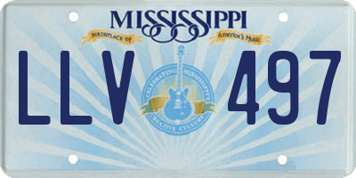 MS license plate LLV497