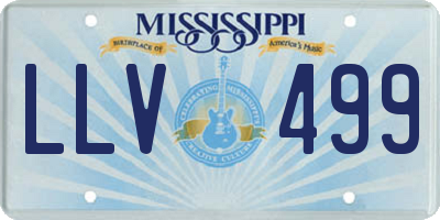 MS license plate LLV499