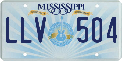 MS license plate LLV504