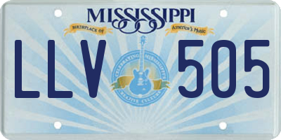 MS license plate LLV505