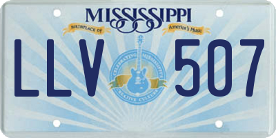 MS license plate LLV507