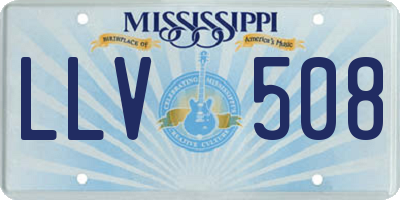MS license plate LLV508