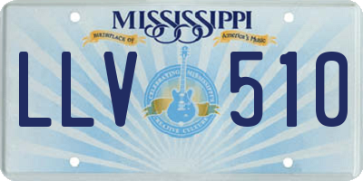 MS license plate LLV510