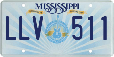 MS license plate LLV511