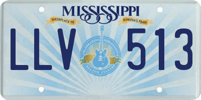 MS license plate LLV513