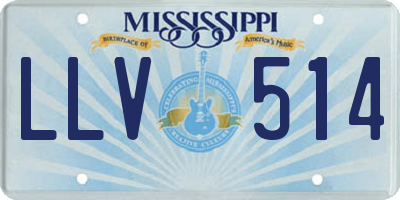 MS license plate LLV514