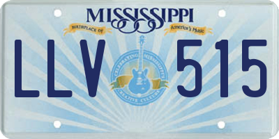 MS license plate LLV515
