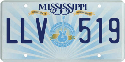 MS license plate LLV519