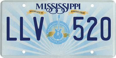 MS license plate LLV520