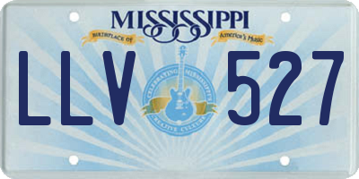MS license plate LLV527