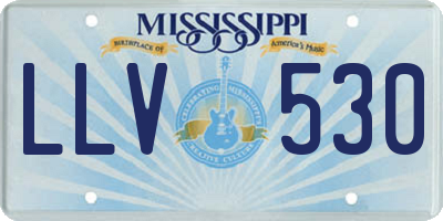 MS license plate LLV530