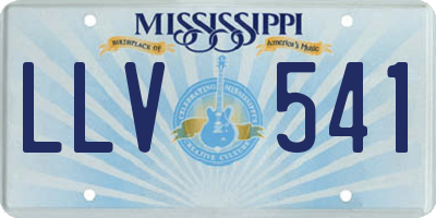 MS license plate LLV541