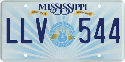 MS license plate LLV544