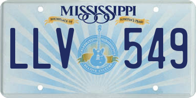 MS license plate LLV549