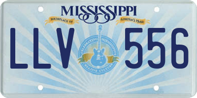 MS license plate LLV556