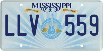 MS license plate LLV559