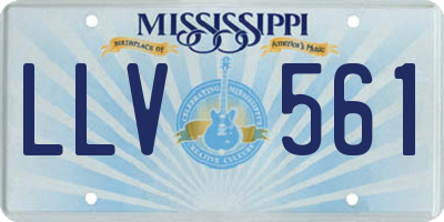 MS license plate LLV561