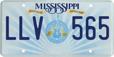 MS license plate LLV565