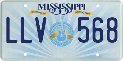 MS license plate LLV568