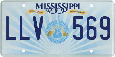 MS license plate LLV569