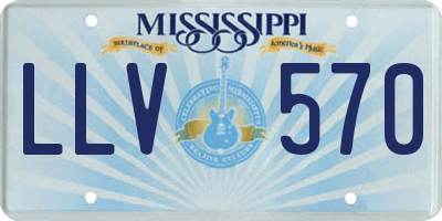 MS license plate LLV570