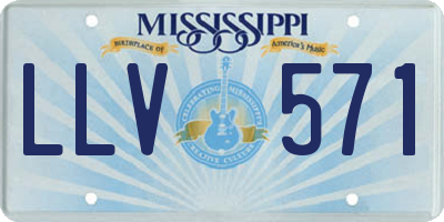 MS license plate LLV571