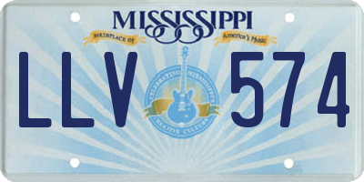 MS license plate LLV574