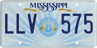 MS license plate LLV575
