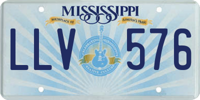 MS license plate LLV576