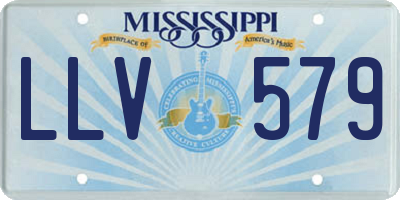 MS license plate LLV579