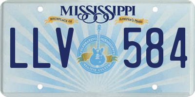 MS license plate LLV584