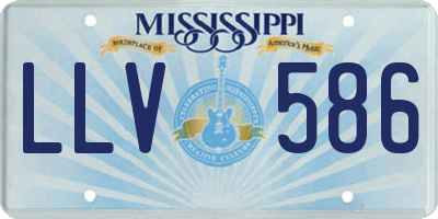 MS license plate LLV586