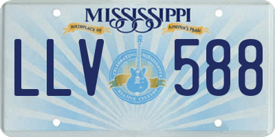 MS license plate LLV588