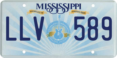 MS license plate LLV589