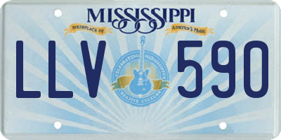 MS license plate LLV590