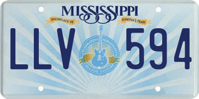 MS license plate LLV594