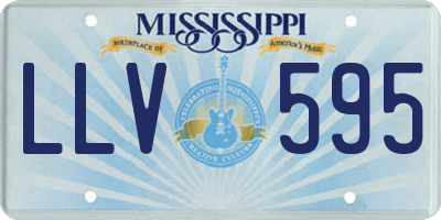 MS license plate LLV595