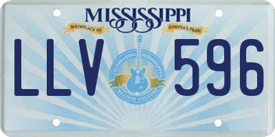 MS license plate LLV596