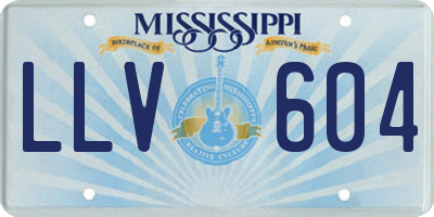 MS license plate LLV604