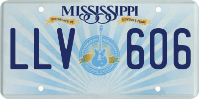 MS license plate LLV606