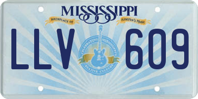 MS license plate LLV609