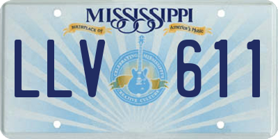 MS license plate LLV611